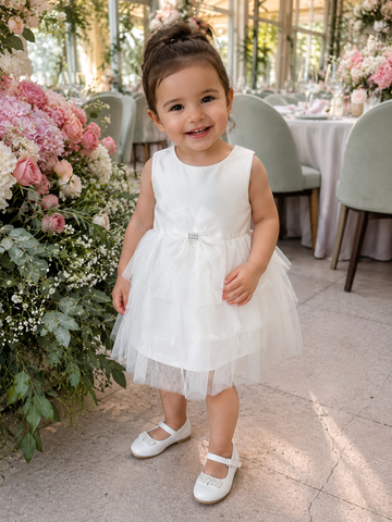 VESTITO CERIMONIALE NEONATA BIANCO