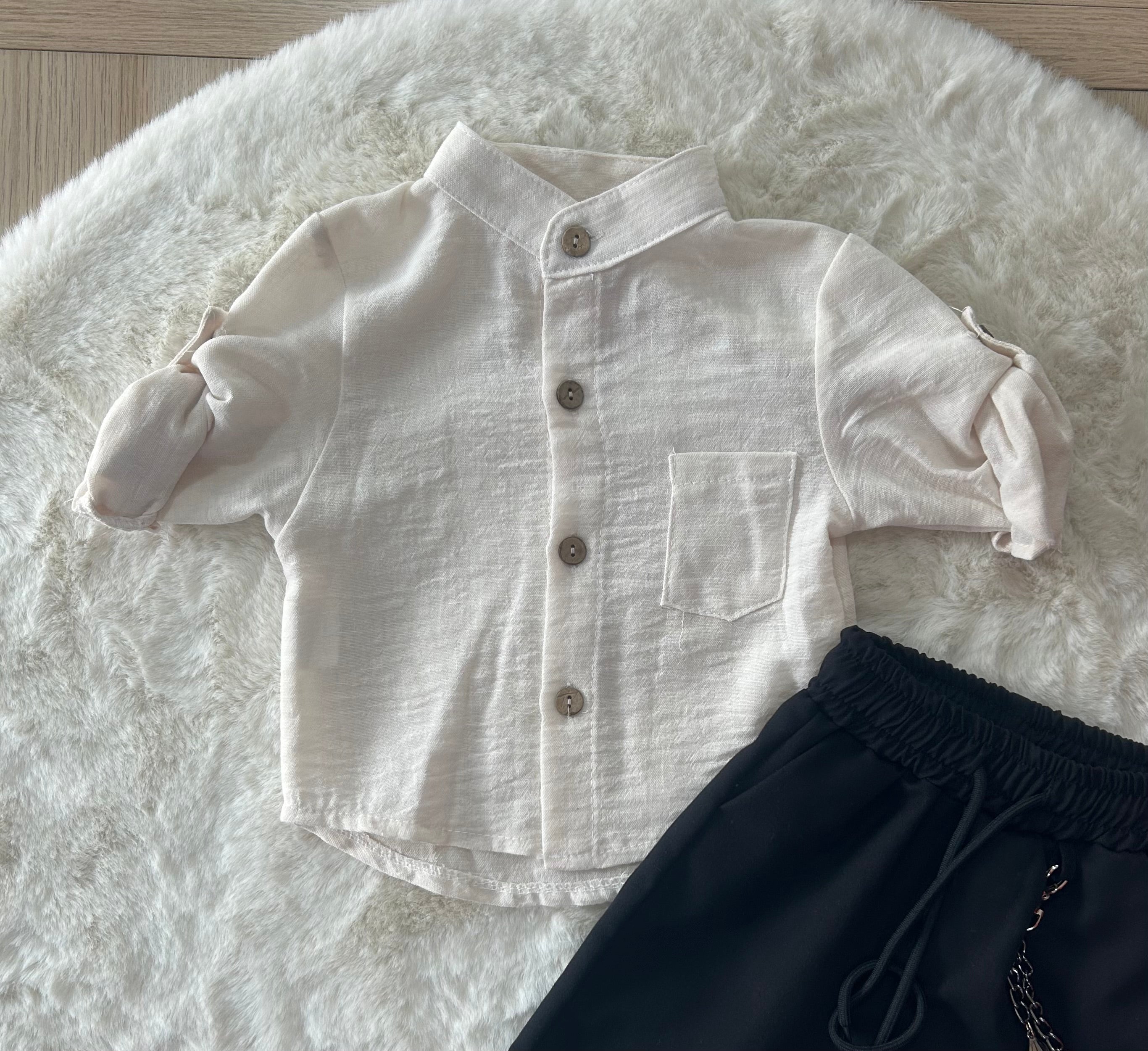 CAMICIA NEONATO IN LINO