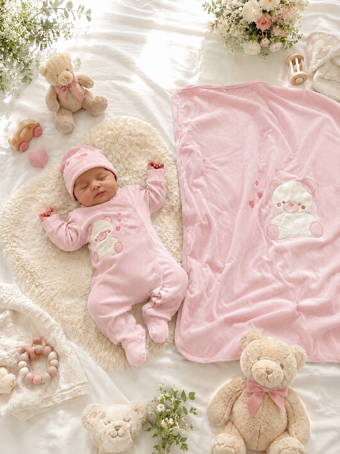 SET NEONATA 3 PZ IN COTONE