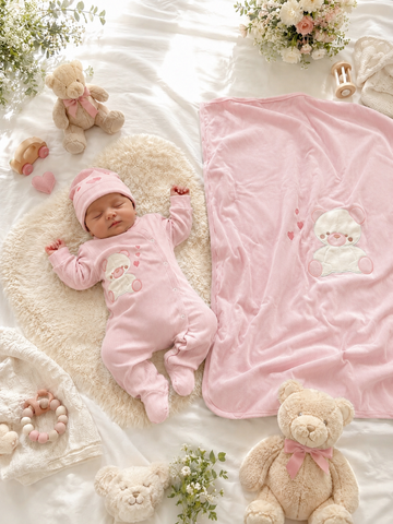 SET NEONATA 3 PZ IN COTONE