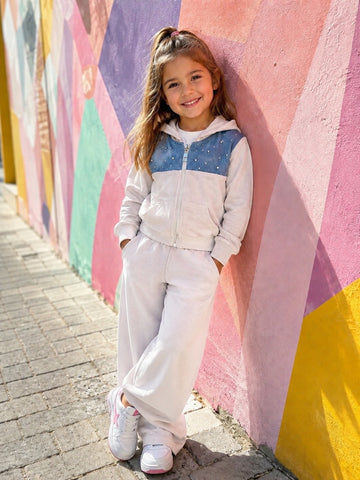TUTA BAMBINA IN COTONE E JEANS