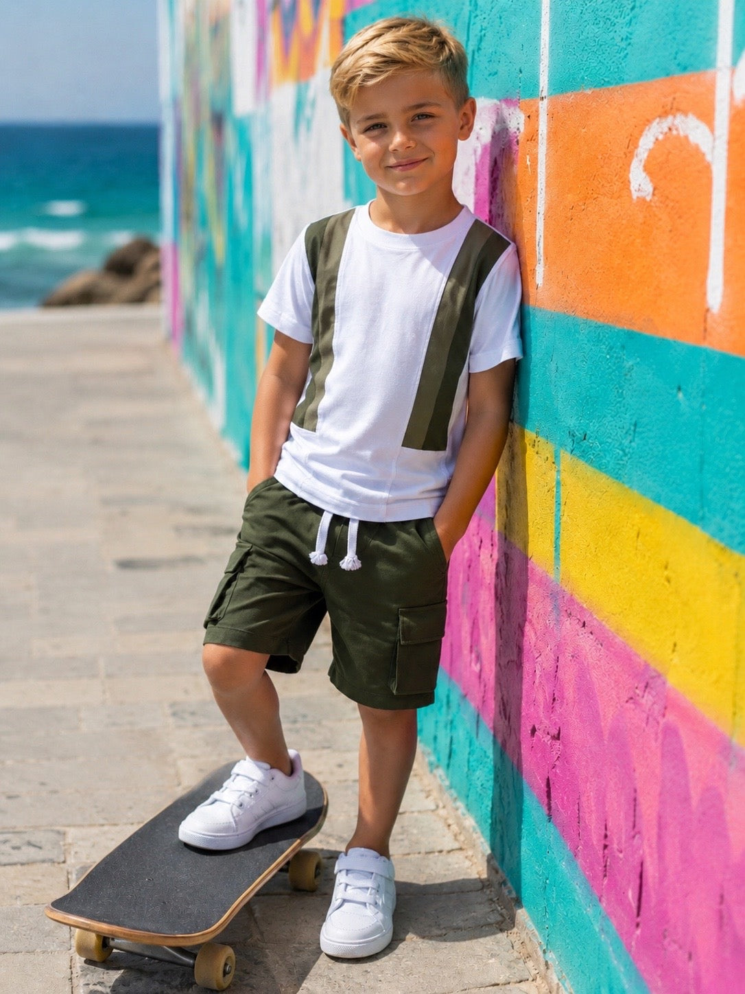 COMPLETO T-SHIRT E BERMUDA BAMBINO