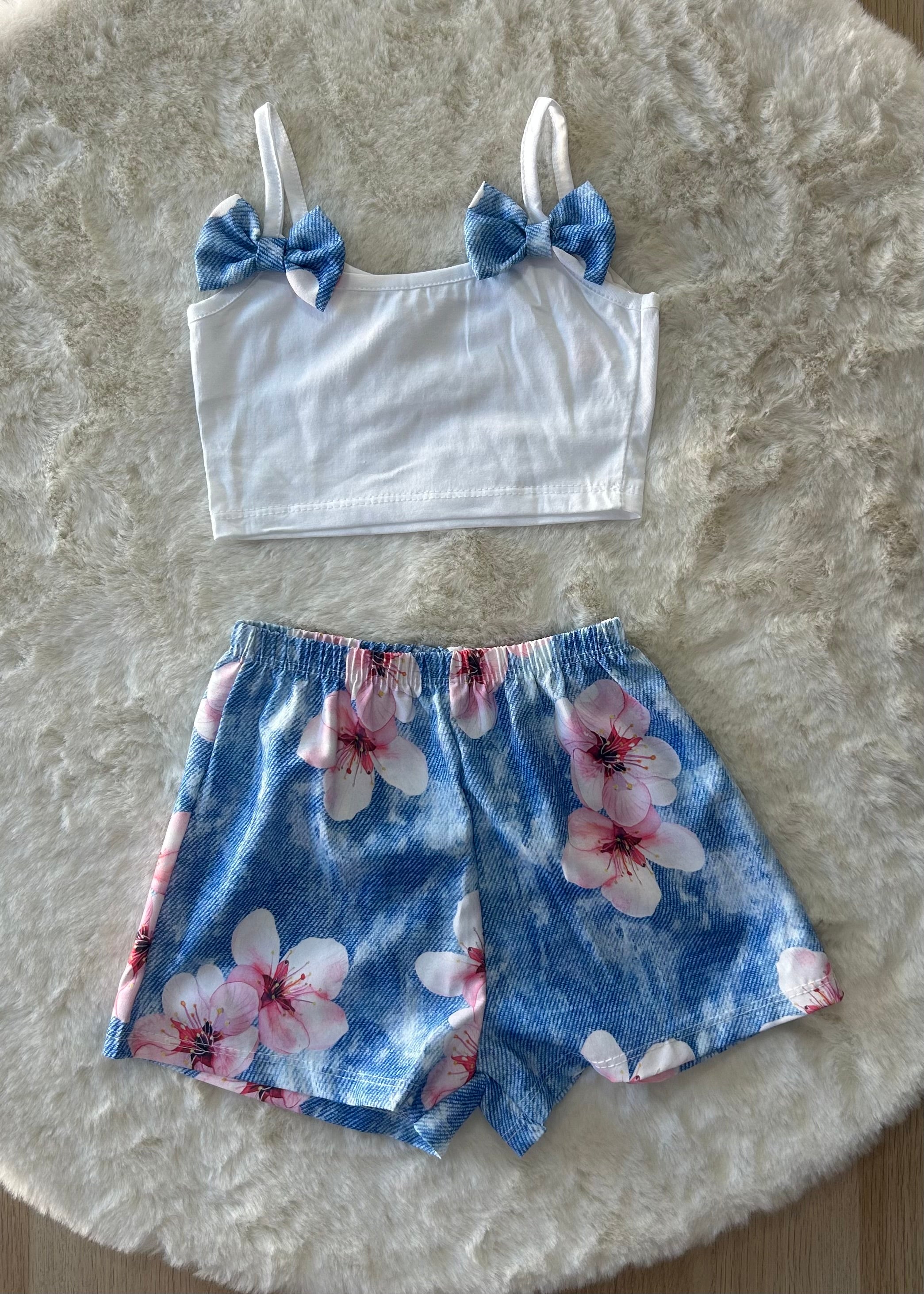 COMPLETO BAMBINA ESTIVO TOP+PANTALONCINO