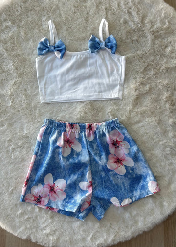 COMPLETO BAMBINA ESTIVO TOP+PANTALONCINO
