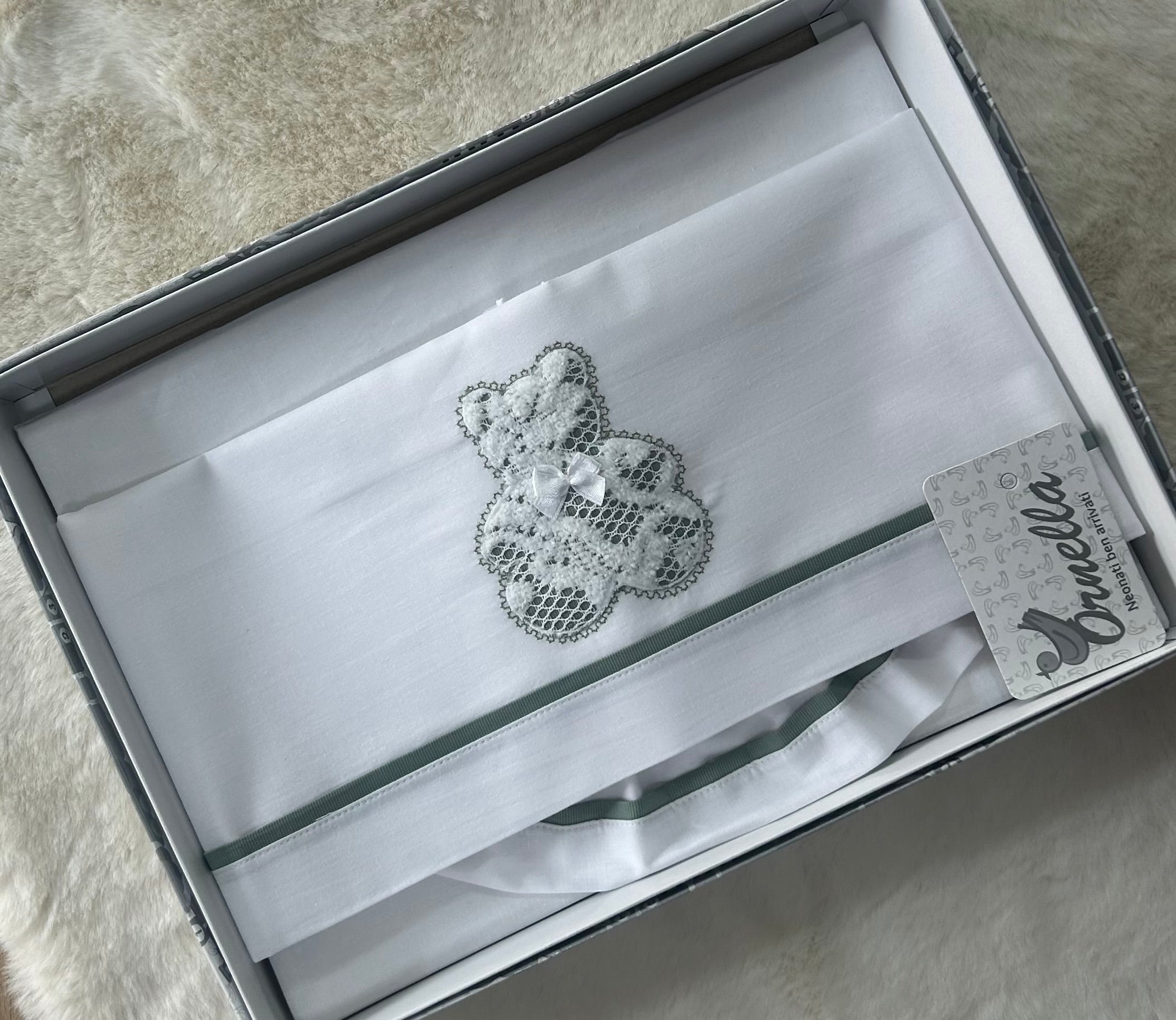 LENZUOLO NEONATA PER CULLA 100% COTONE MADE IN ITALY