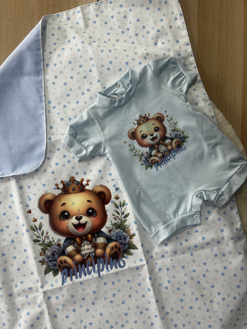SET NEONATO COPERTINA + PAGLIACCETTO 100% COTONE