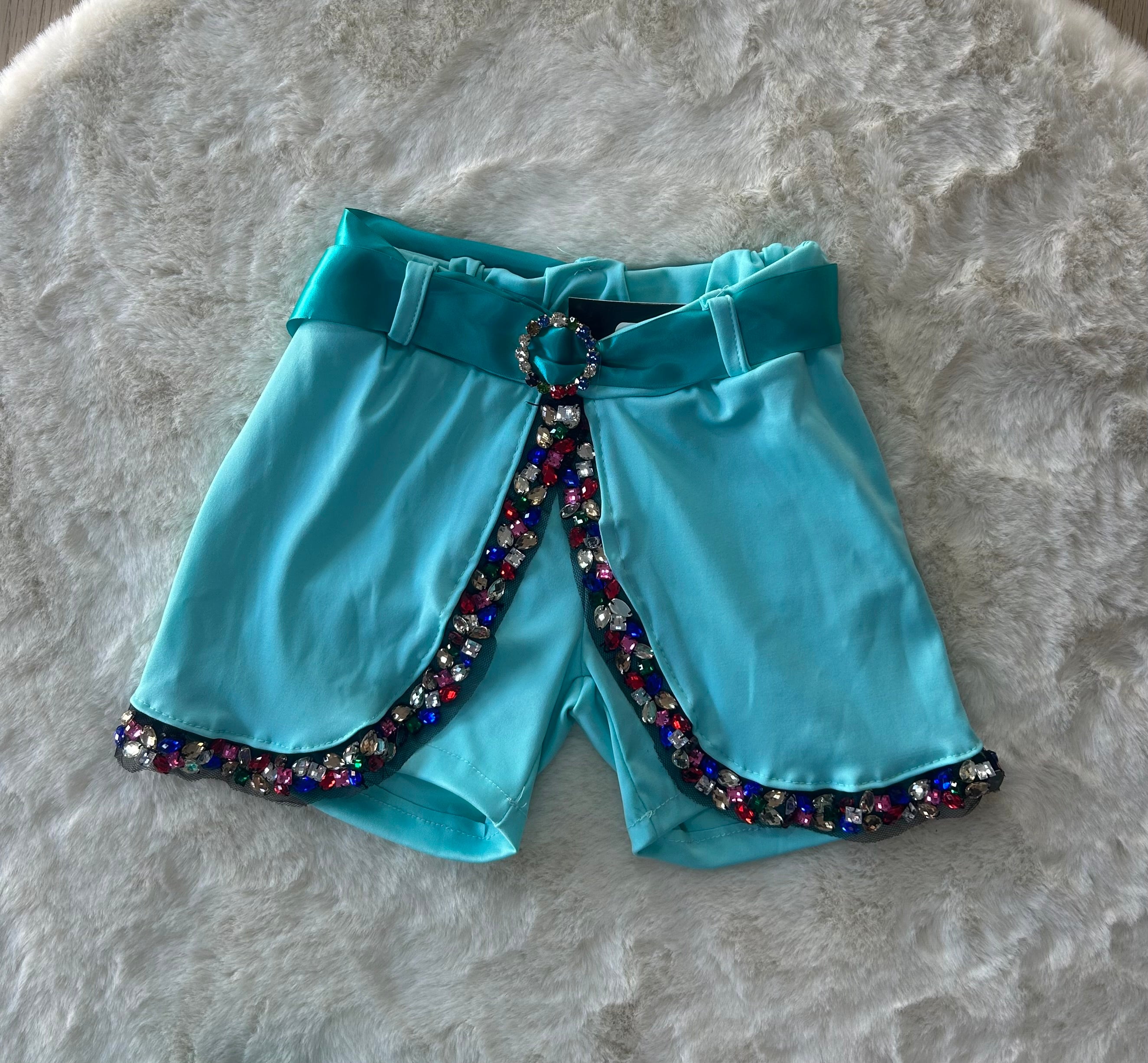 PANTALONCINI BAMBINA CON PERLE