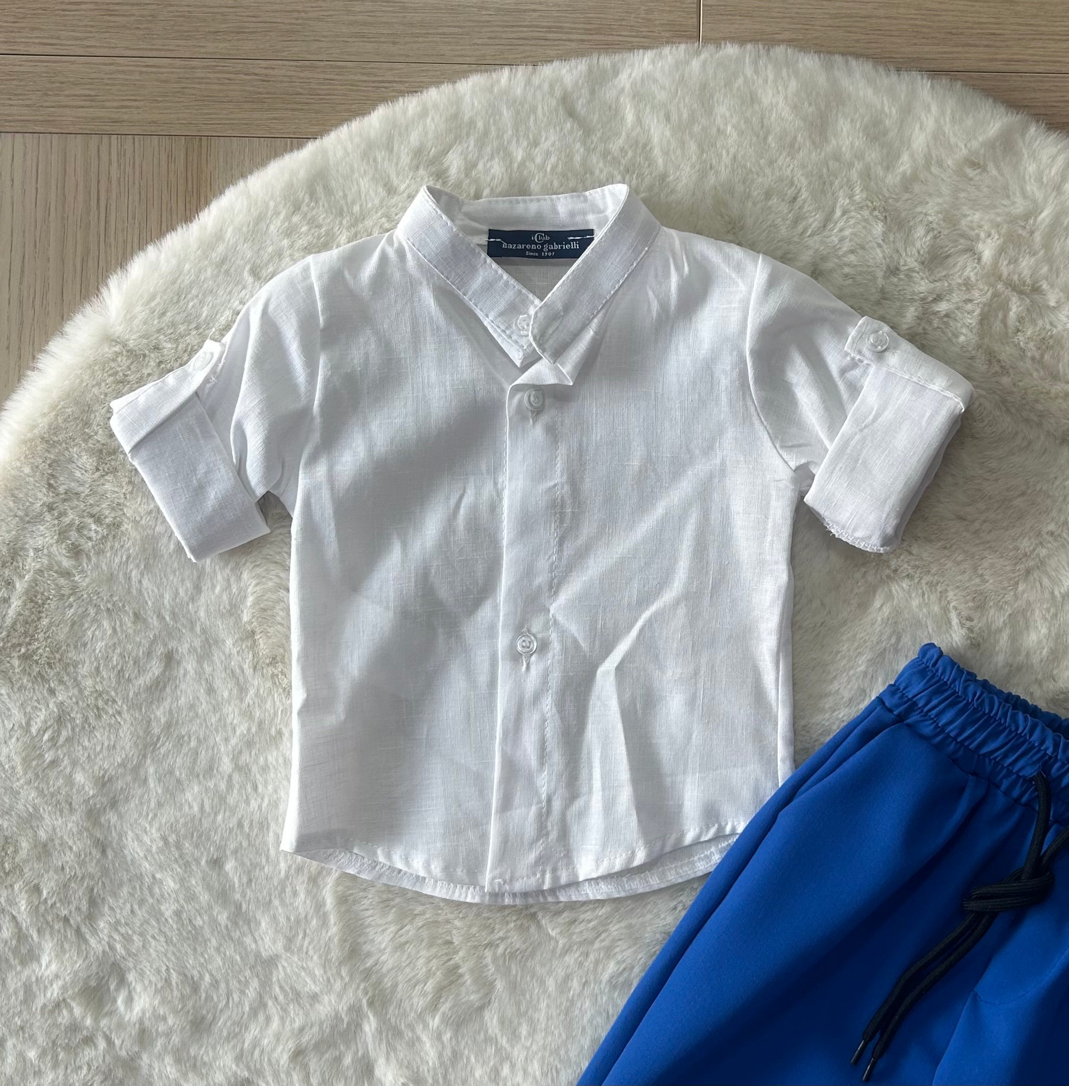 CAMICIA NEONATO IN LINO NAZARENO GABRIELLI