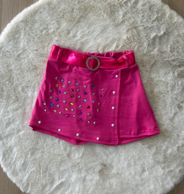 PANTALONCINI A GONNA BAMBINA CON PERLE