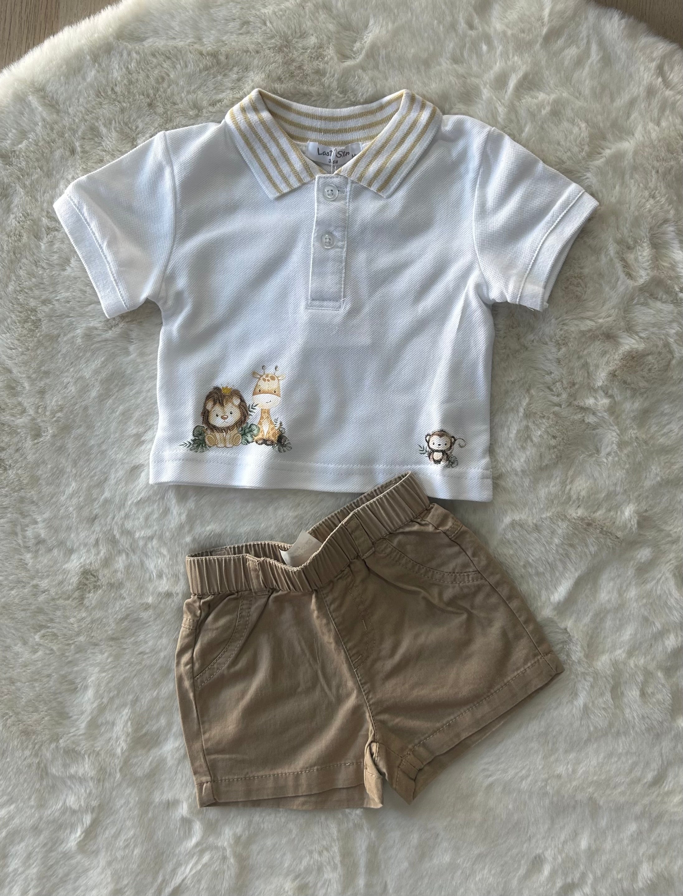 COMPLETO NEONATA GIUNGLA 100% COTONE