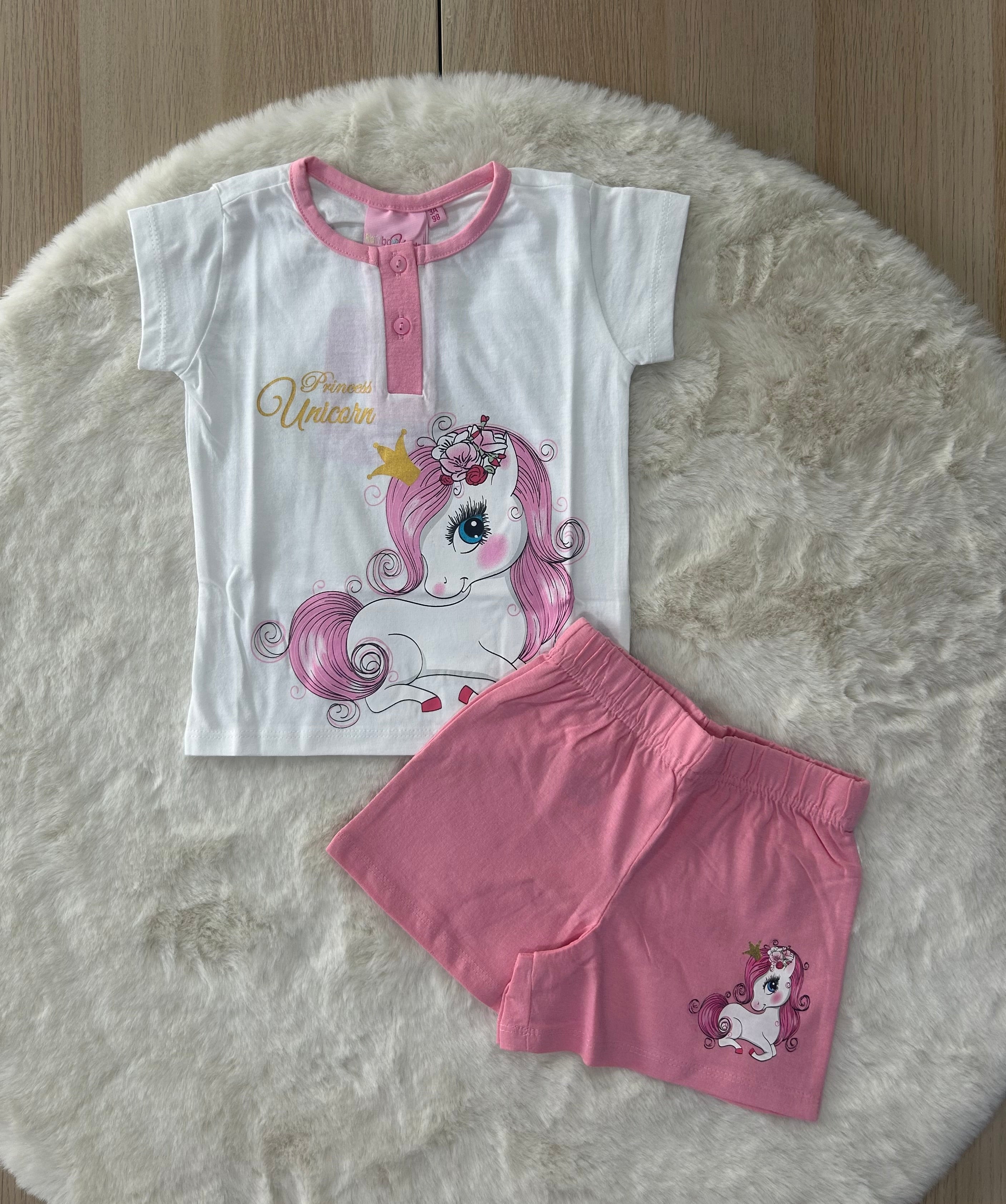 PIGIAMA BAMBINA 100% COTONE UNICORNO