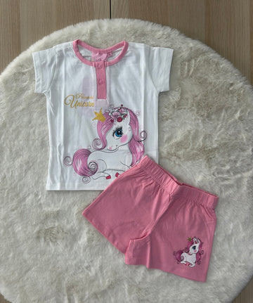 PIGIAMA BAMBINA 100% COTONE UNICORNO