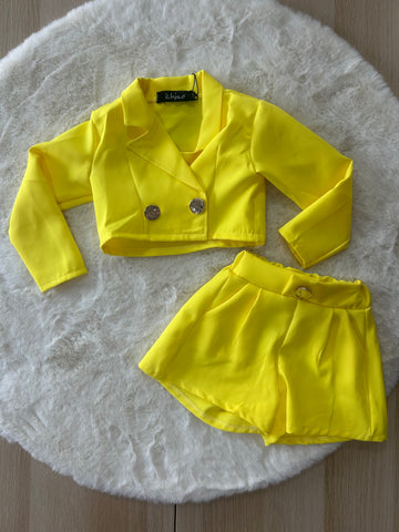 COMPLETO NEONATA PRIMAVERILE GIACCA + PANTALONCINO