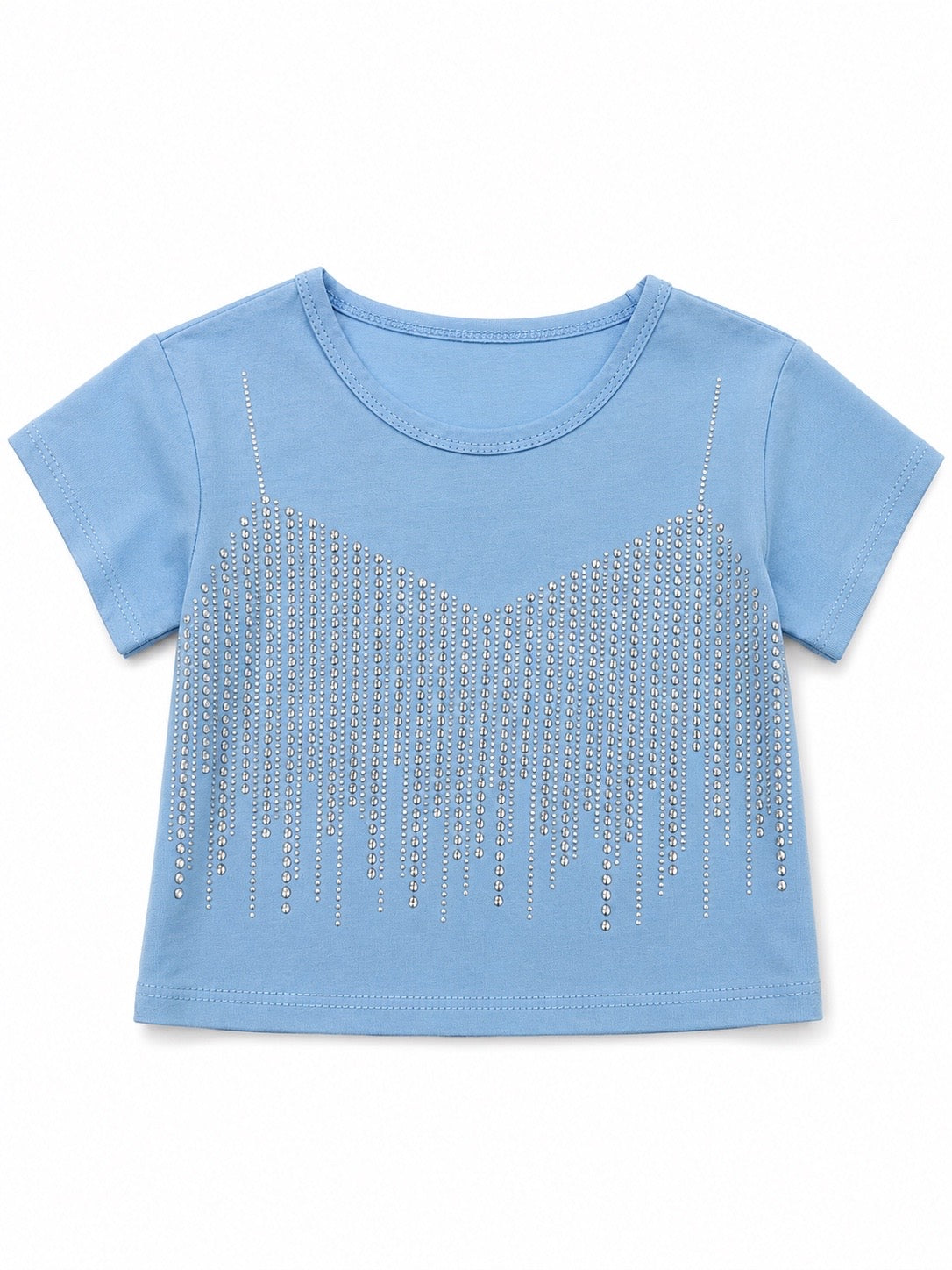 MAGLIA CROP DI STRASS BAMBINA