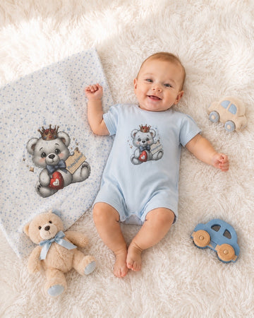 SET NEONATO COPERTINA + PAGLIACCETTO 100% COTONE