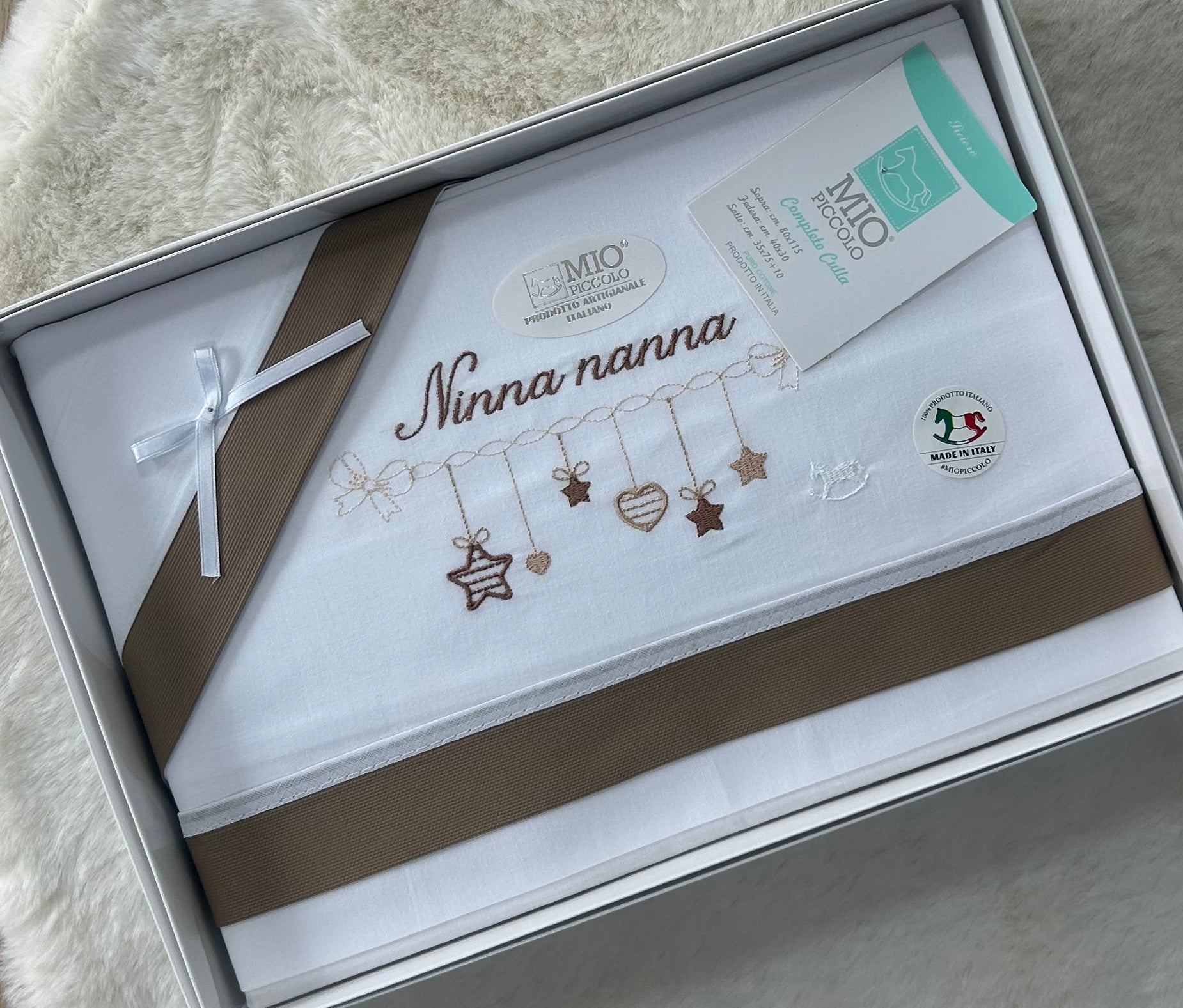 LENZUOLO NEONATO PER CULLA MIO PICCOLO 100% COTONE