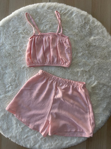 COMPLETO BAMBINA BRILLANTINATO CON TOP