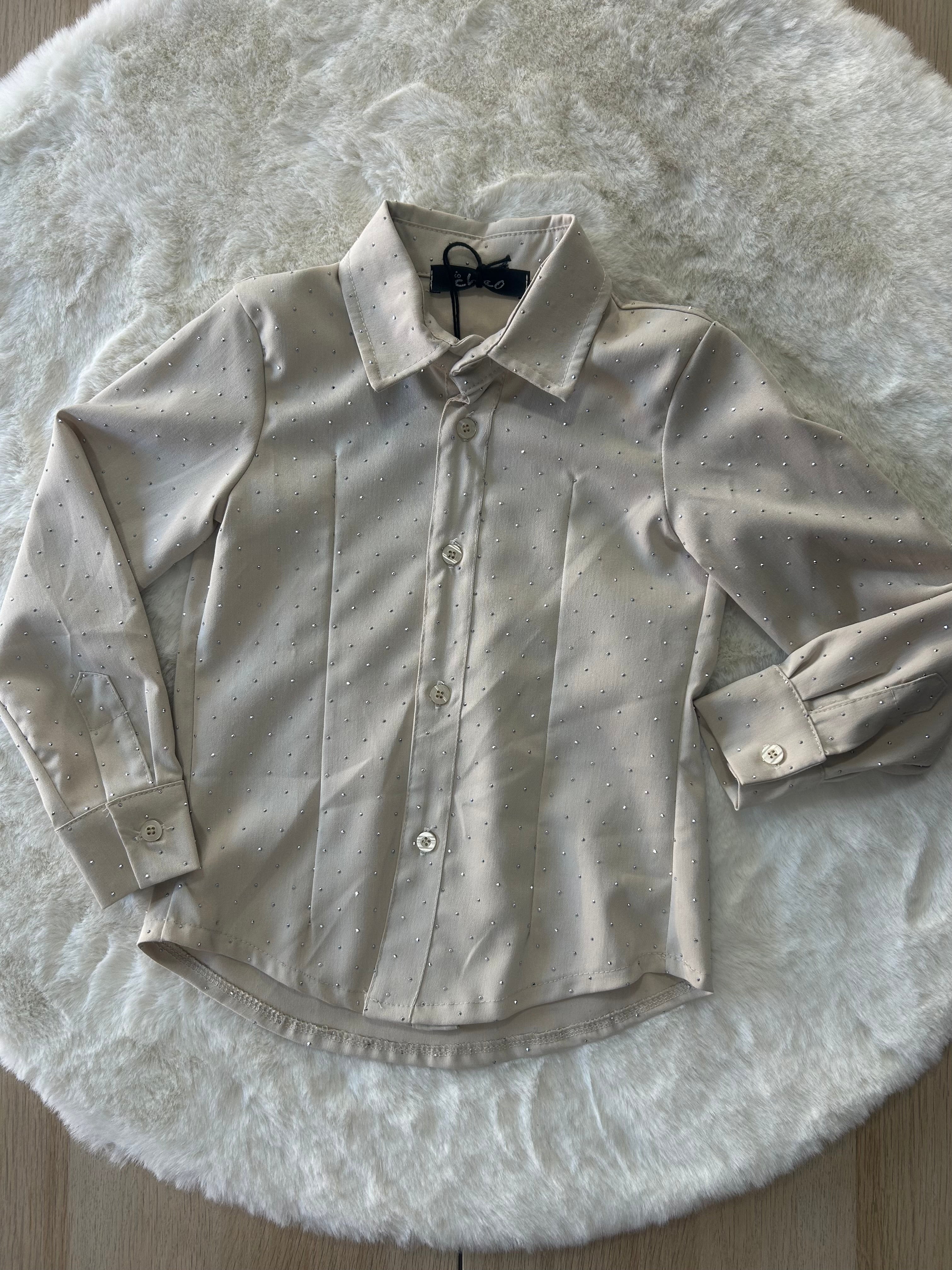 CAMICIA BAMBINO CON STRASS ALLA MODA