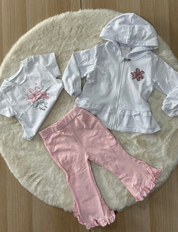 COMPLETO PRIMAVERILE 3 PEZZI NEONATA