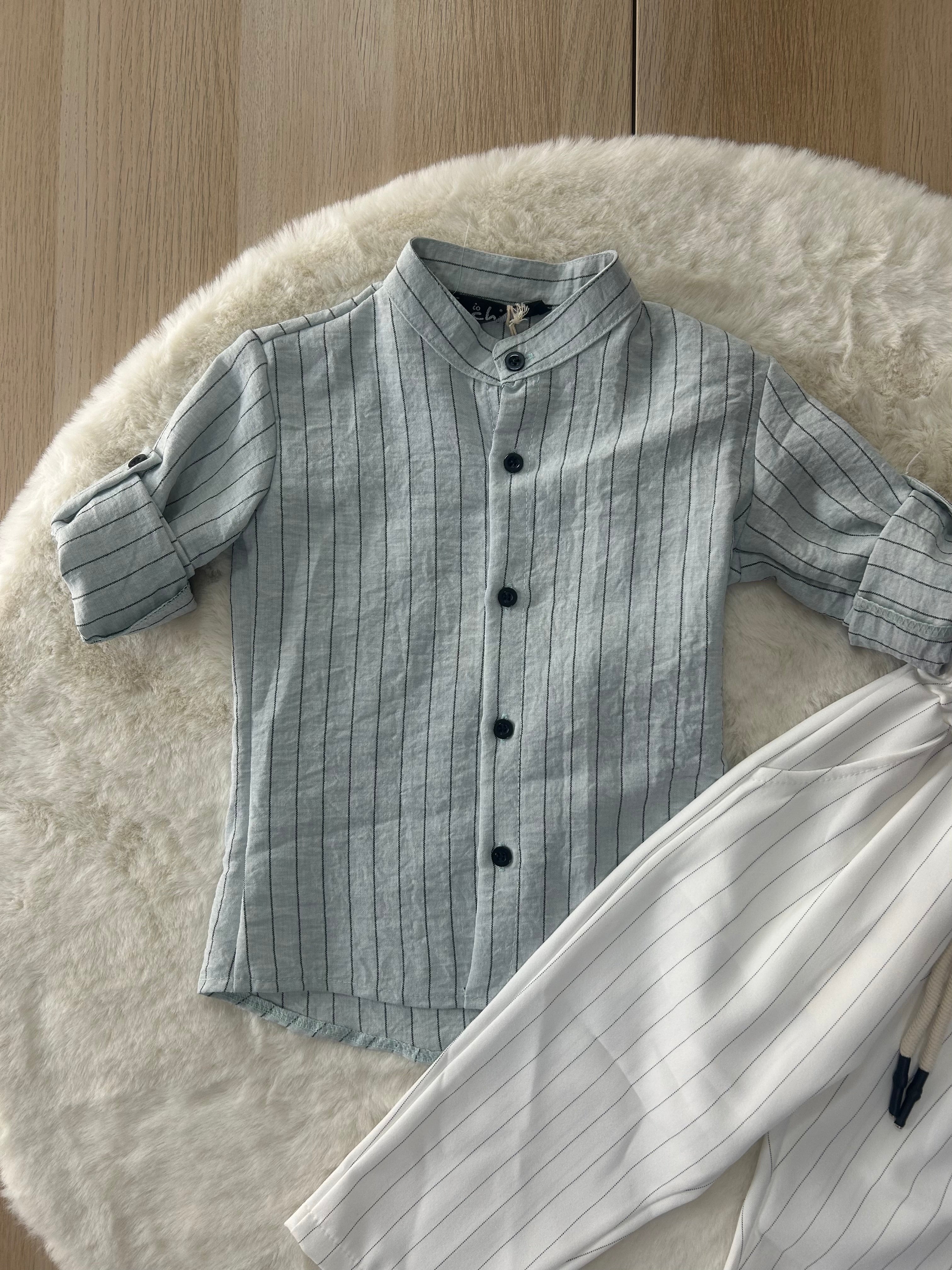 CAMICIA NEONATO IN LINO