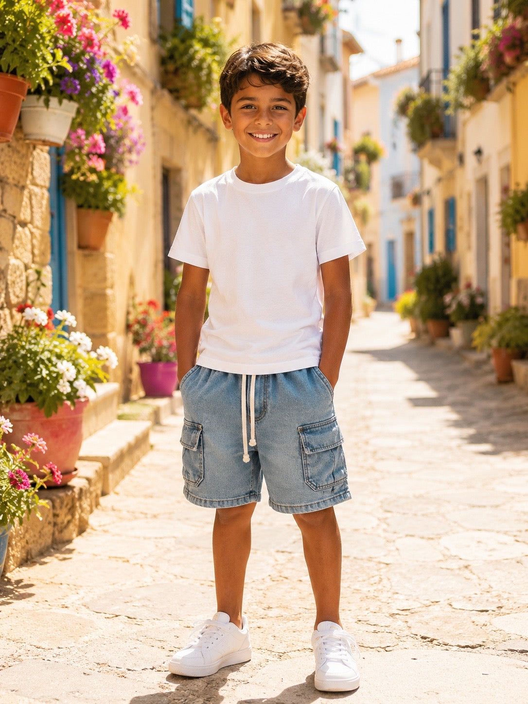 BERMUDA JEANS BAMBINO