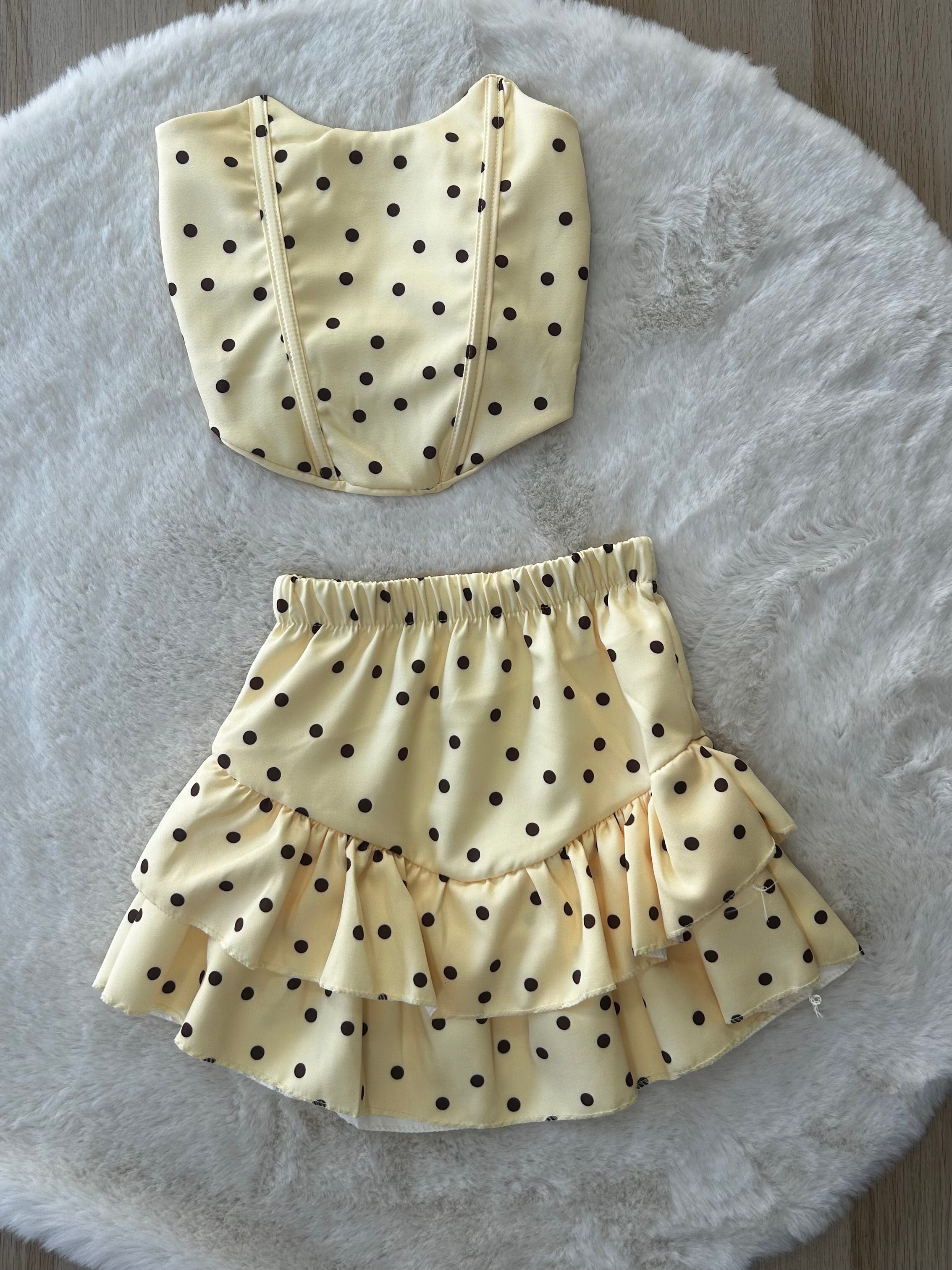 COMPLETO 2 PEZZI  BAMBINA A POIS