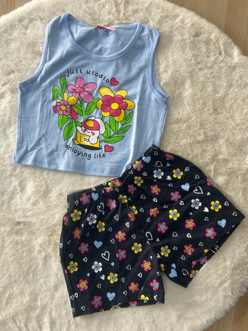 COMPLETO BAMBINA CON CANOTTA CROP