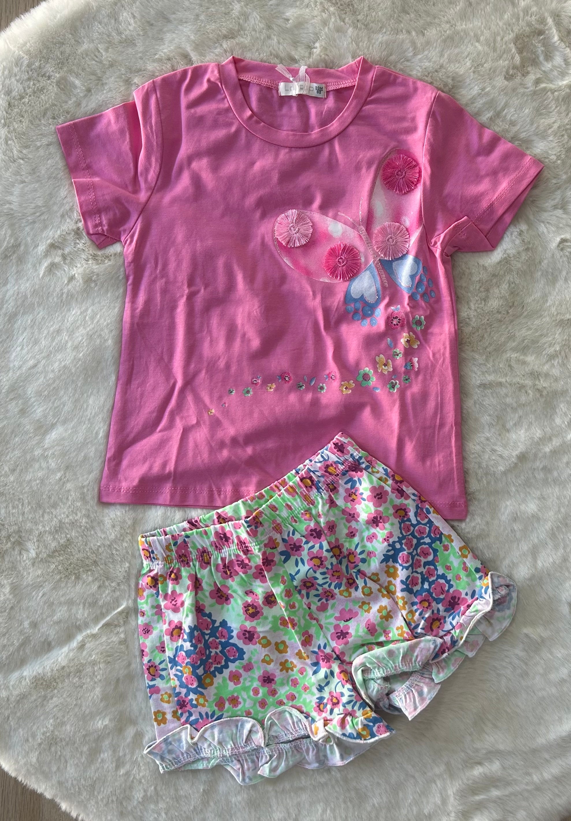 COMPLETO NEONATA A FIORI