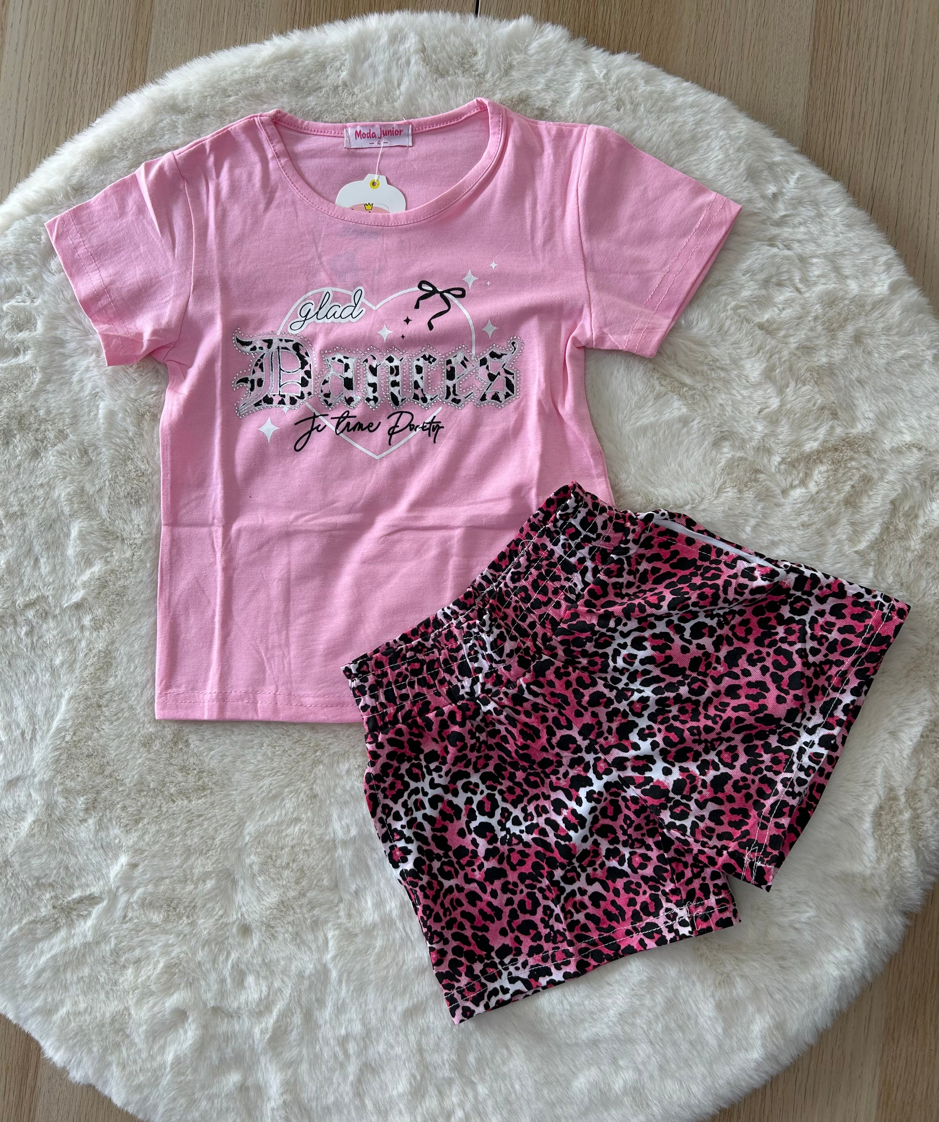 COMPLETO MACULATO BAMBINA CON PANTALONE FUCSIA