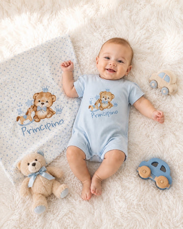 SET NEONATO COPERTINA + PAGLIACCETTO 100% COTONE