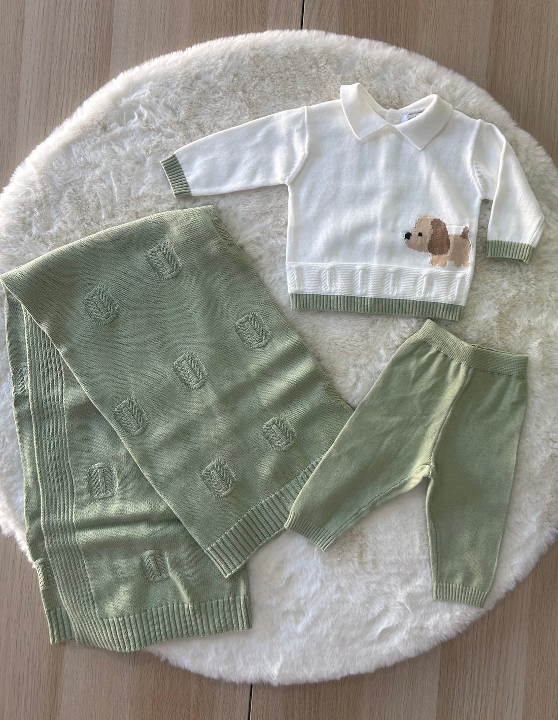 SET NEONATO CLINICO + SCIALLE 100% COTONE
