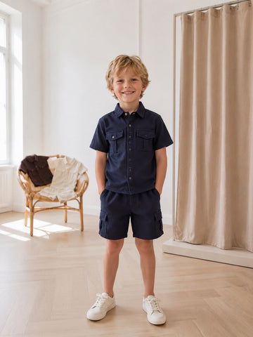 COMPLETO BAMBINO TESSUTO A RIGHE