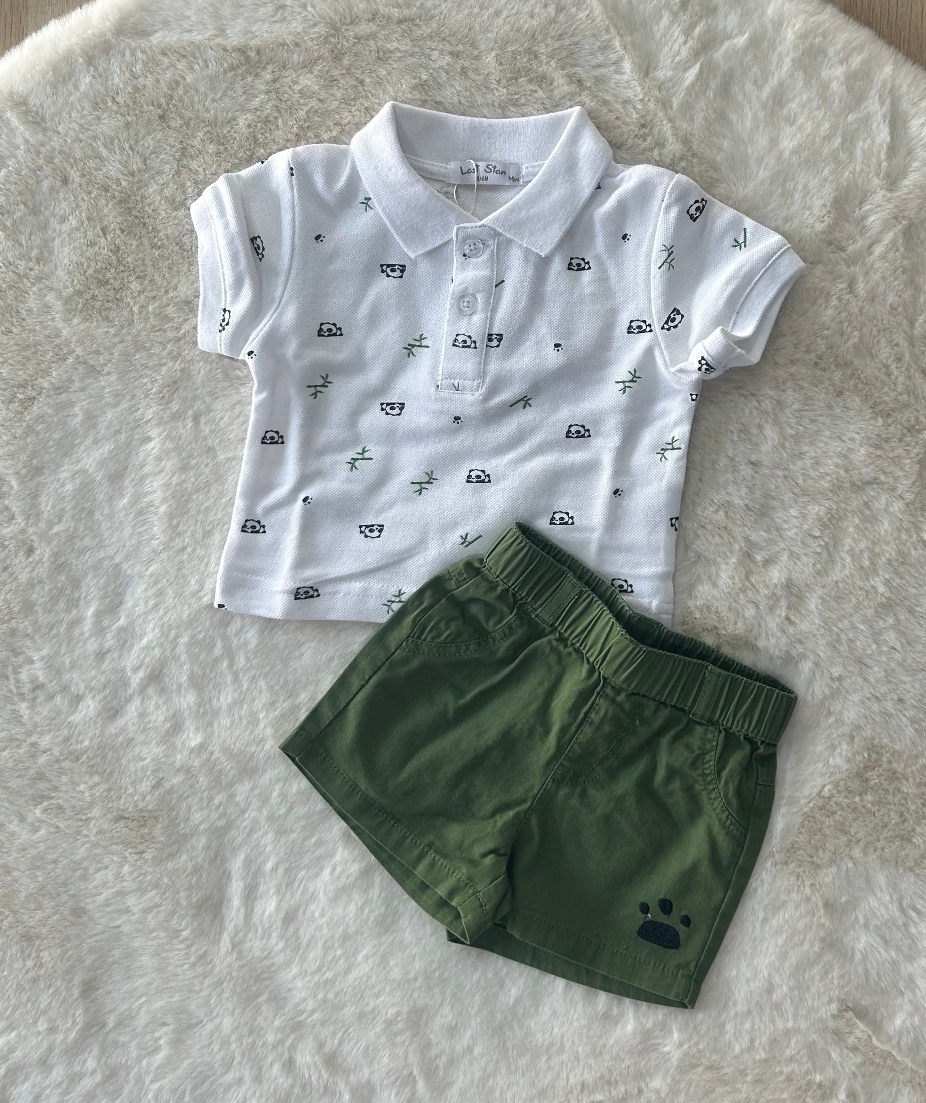 COMPLETO PANDA NEONATO 100% COTONE