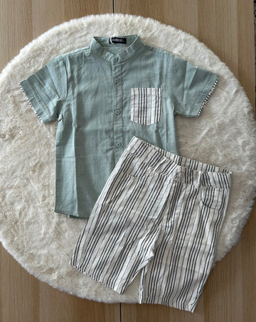 COMPLETO BAMBINO IN LINO