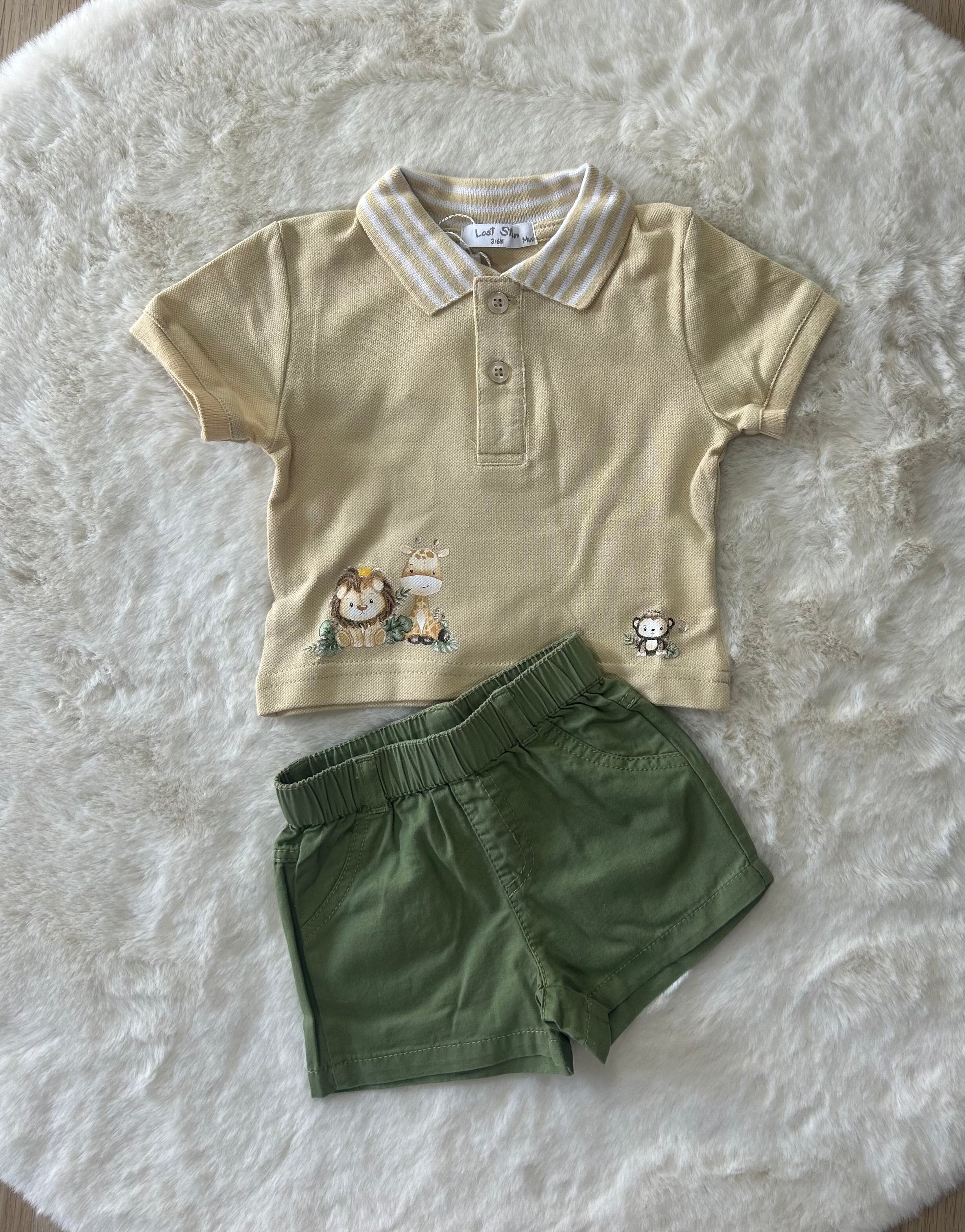 COMPLETO NEONATA GIUNGLA 100% COTONE