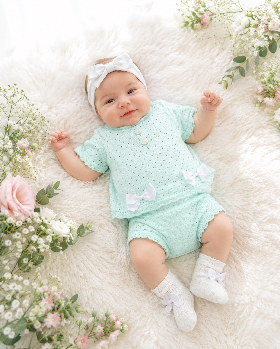 COMPLETINO NEONATA IN FILO DI COTONE