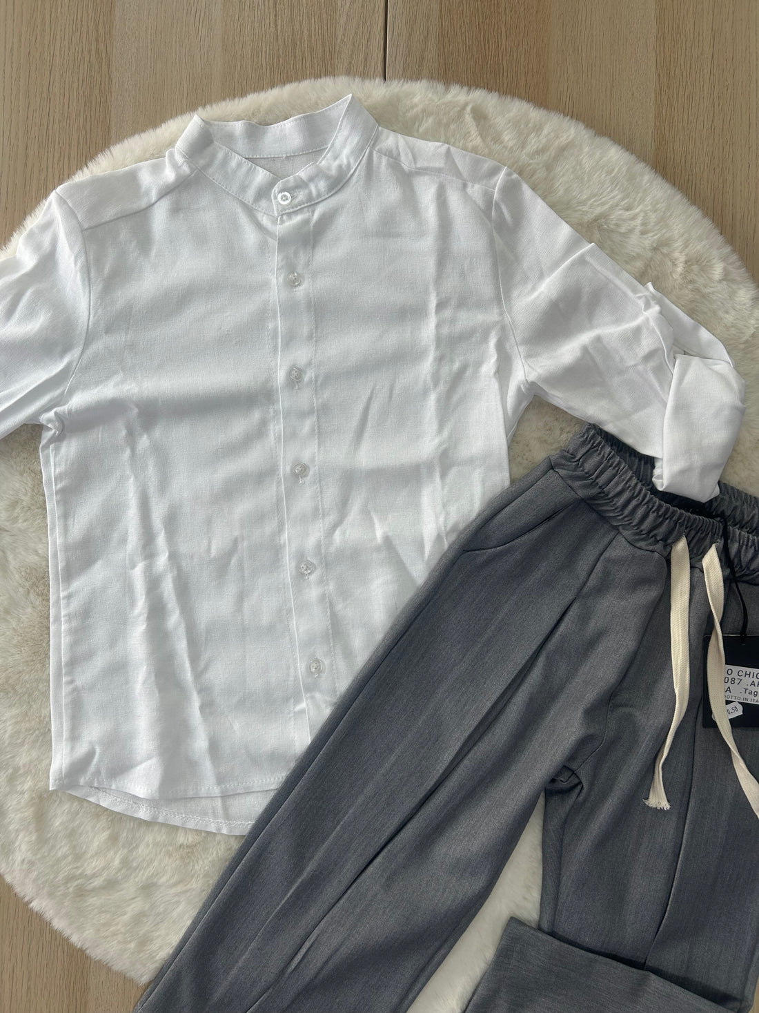 CAMICIA BAMBINO COLLETTO ALLA COREANA