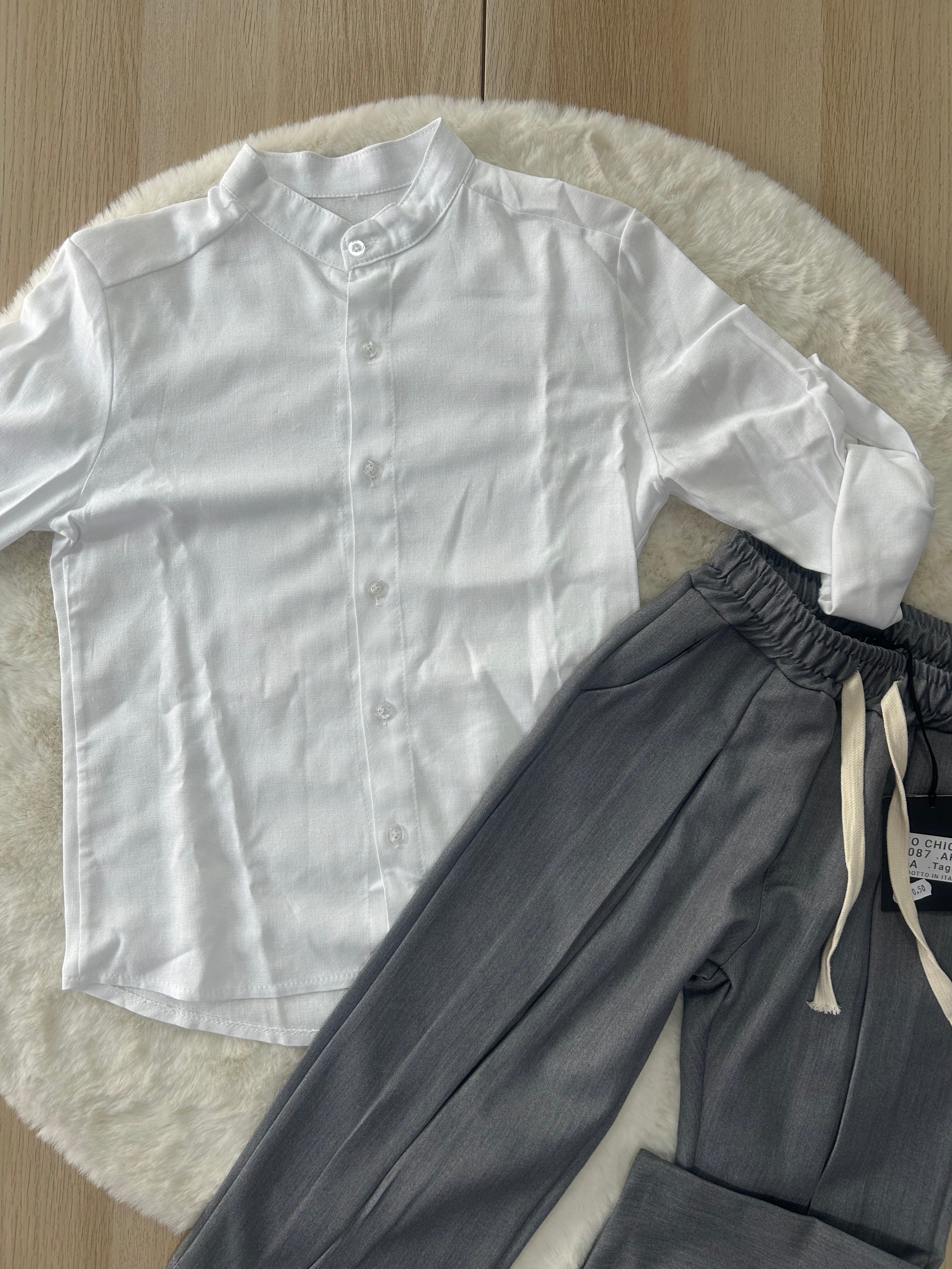 CAMICIA BAMBINO COLLETTO ALLA COREANA