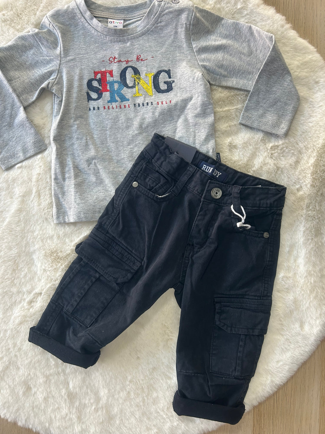 PANTALONI CARGO NEONATO