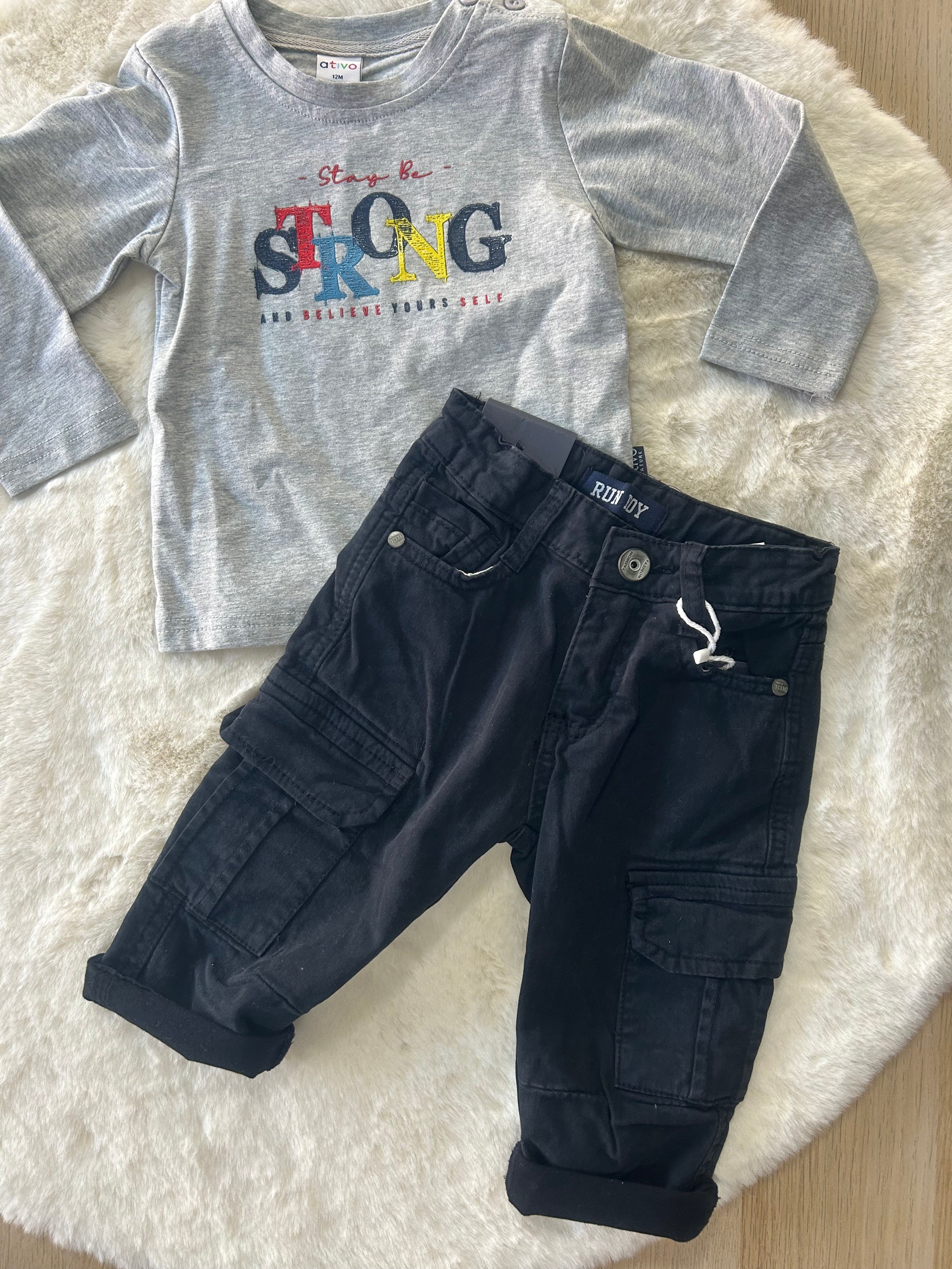 PANTALONI CARGO NEONATO