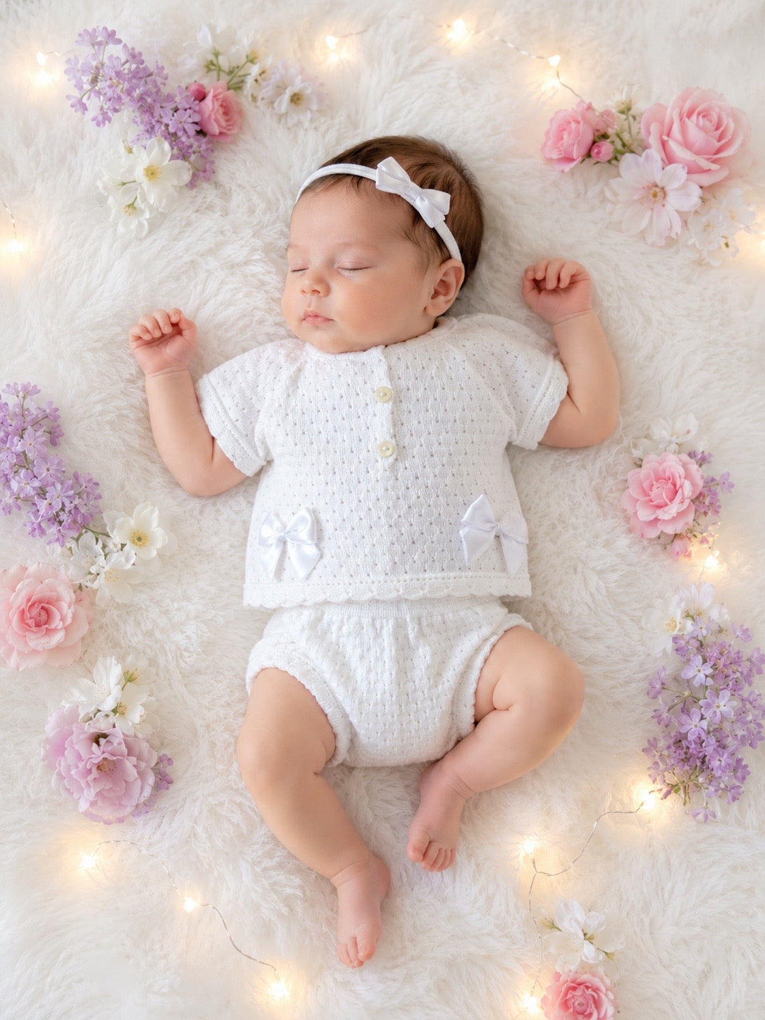 COMPLETINO NEONATA IN FILO DI COTONE