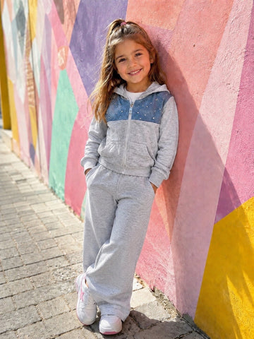 TUTA BAMBINA IN COTONE E JEANS