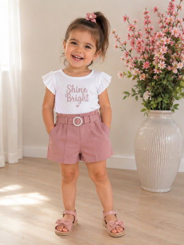 PANTALONCINO CON FINTA CINTA