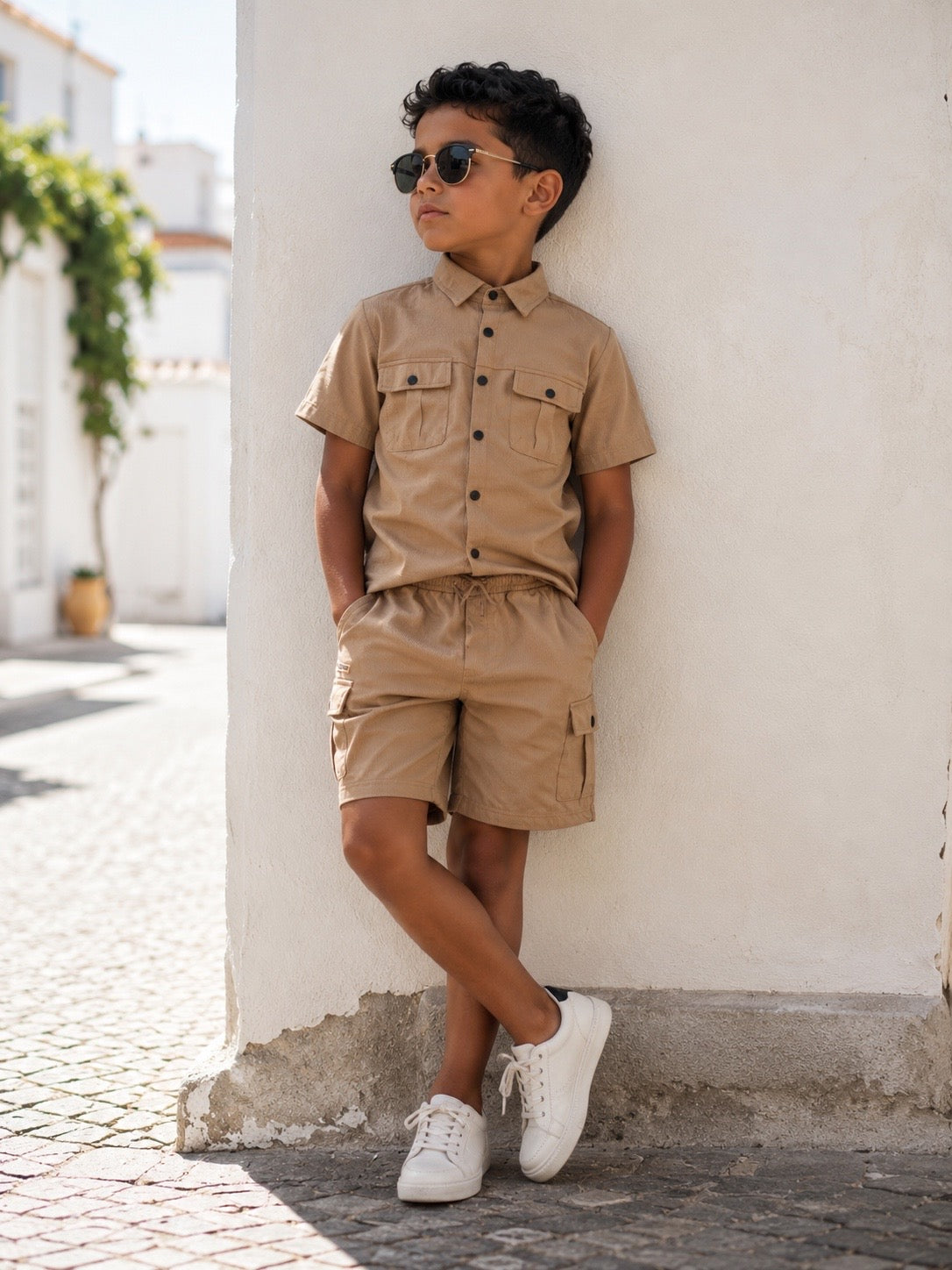 COMPLETO BAMBINO TESSUTO RIGATO
