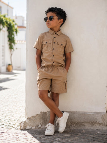 COMPLETO BAMBINO TESSUTO RIGATO