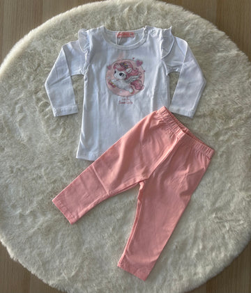 COMPLETO NEONATA PRIMAVERILE CON UNICORNO