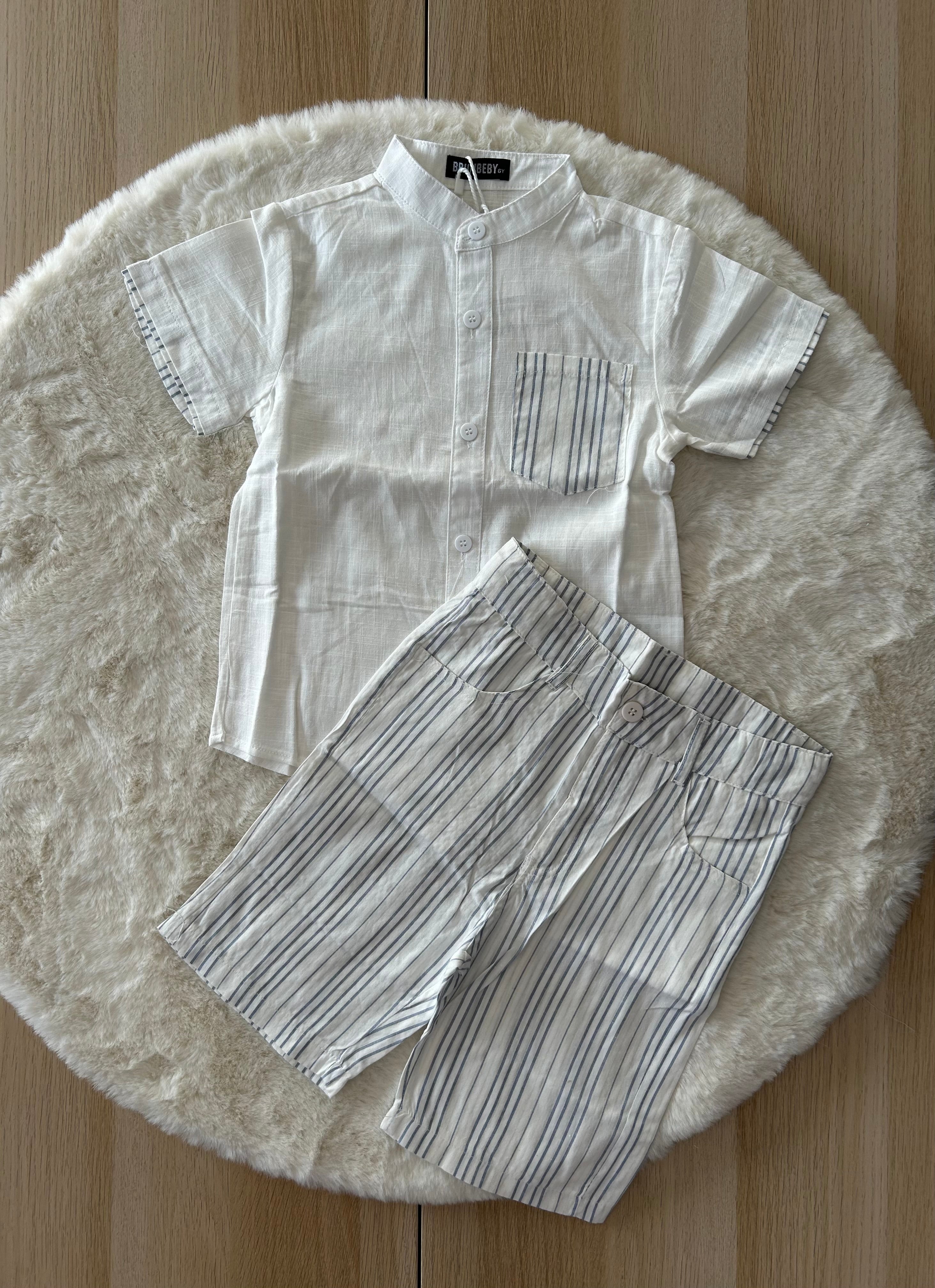 COMPLETO BAMBINO IN LINO