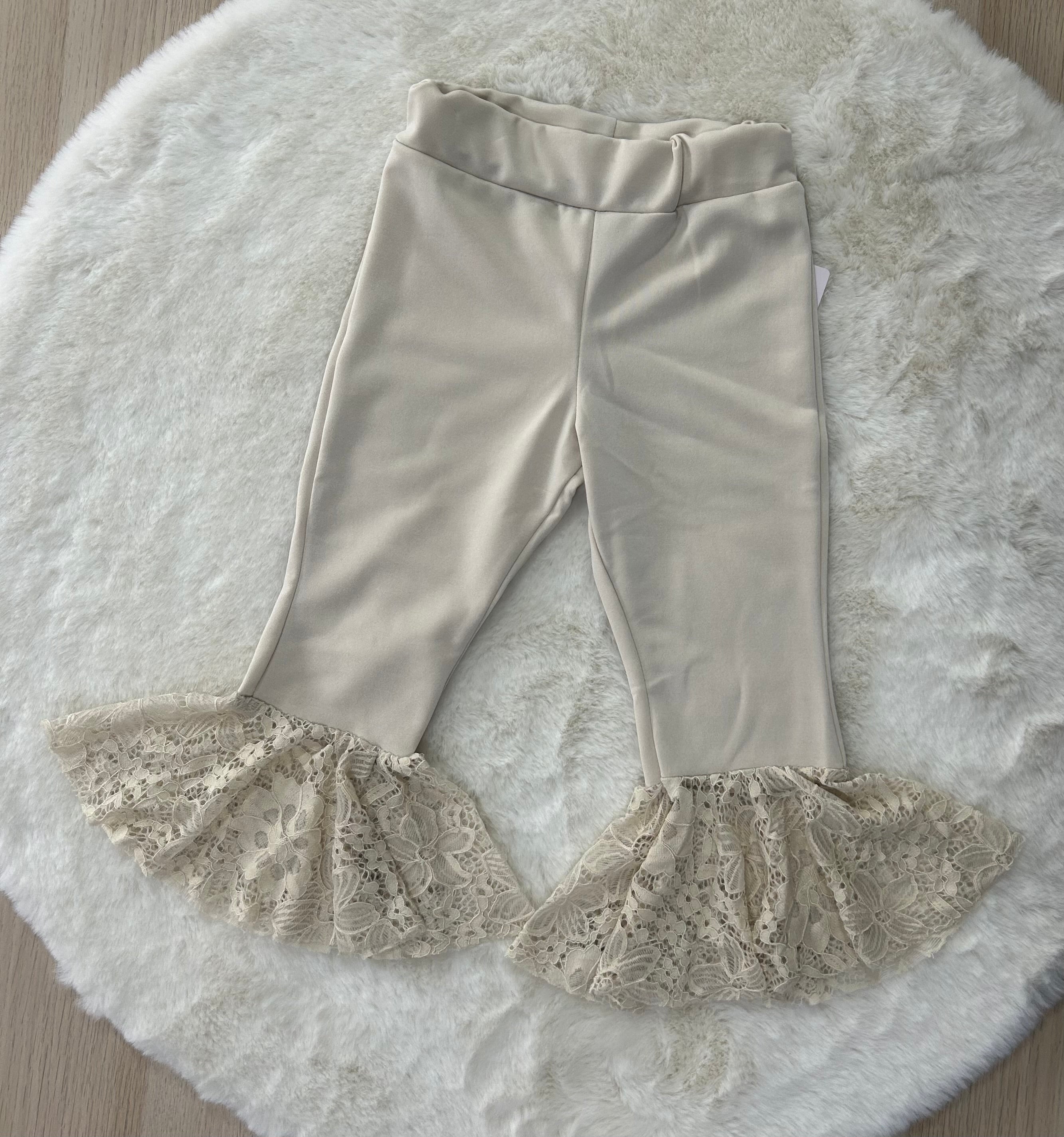 PANTALONE BAMBINA PRIMAVERILE A ZAMPA