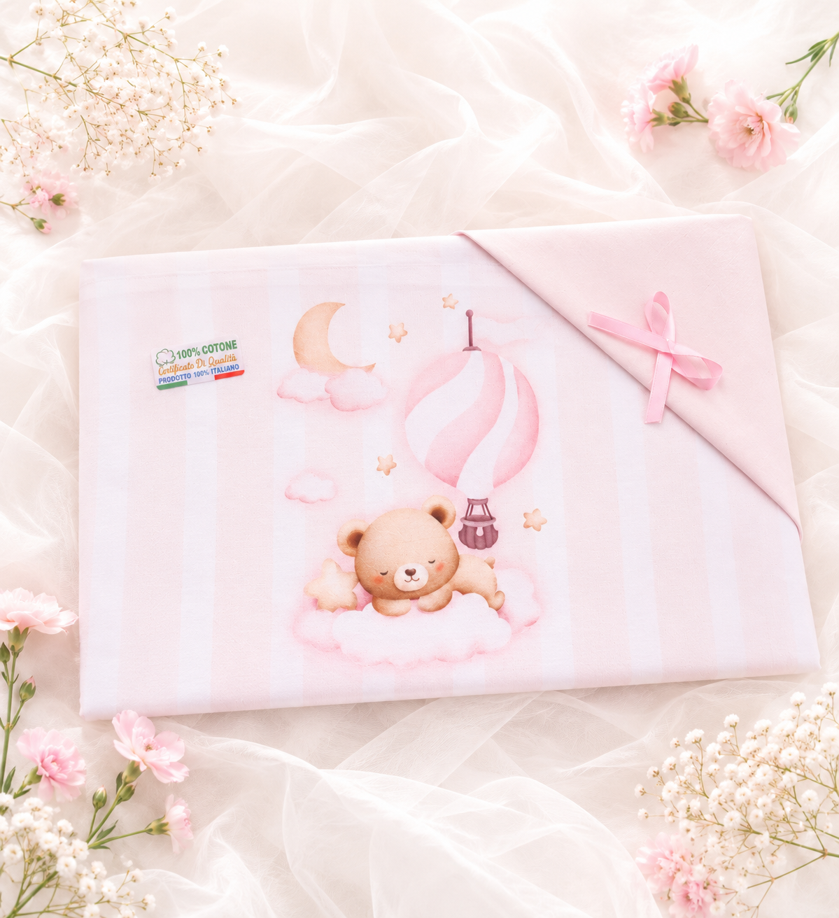 LENZUOLO NEONATA CULLA 100% COTONE