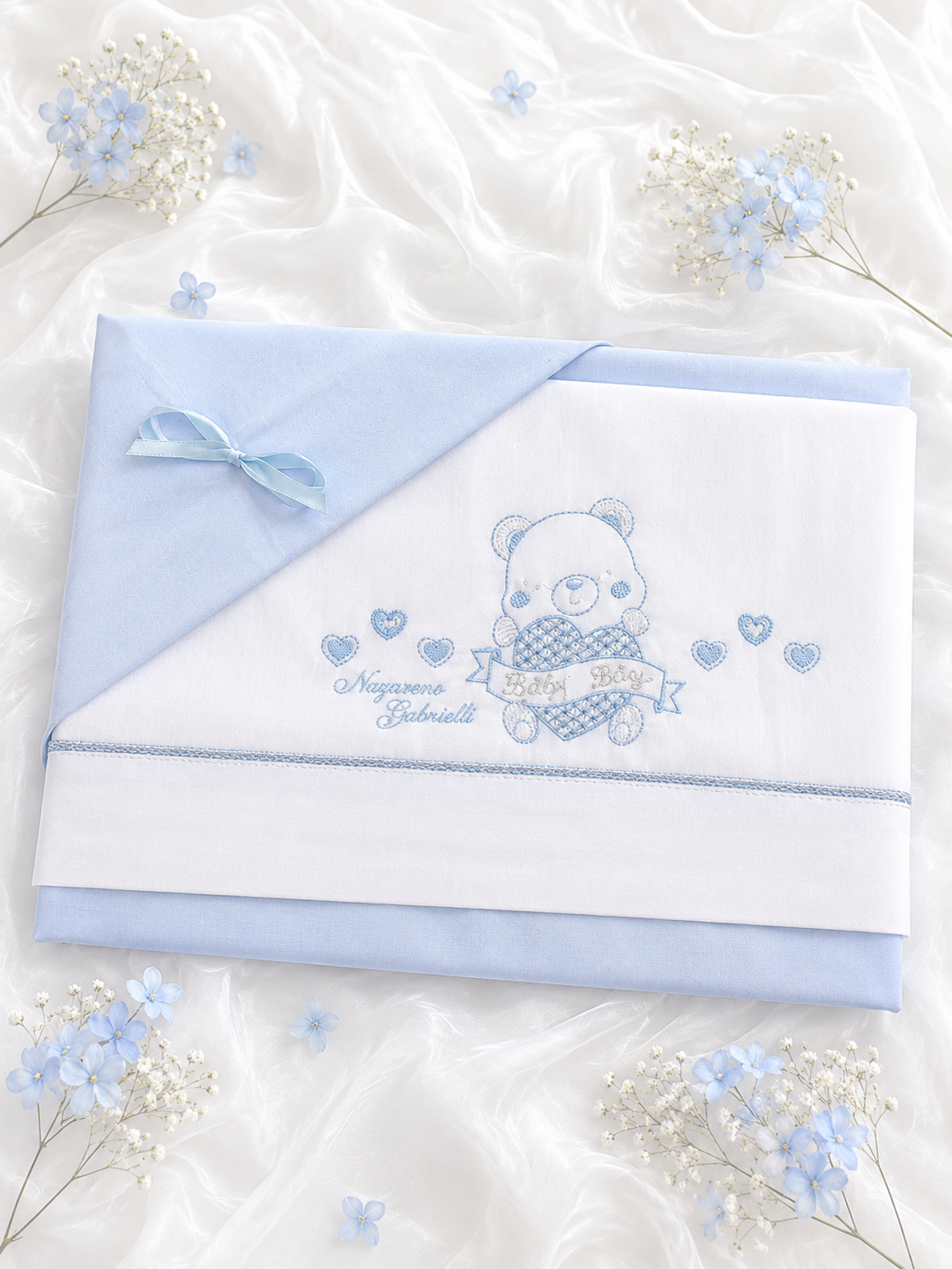 LENZUOLINO NEONATO CULLA 100% COTONE